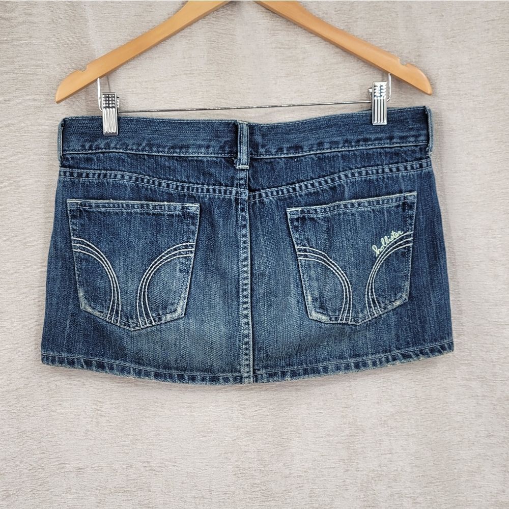 Hollister Y2K Blue Jean Denim Mini Skirt Juniors Size 9